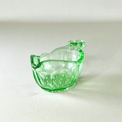 Sukker og flde st - grnt glas 