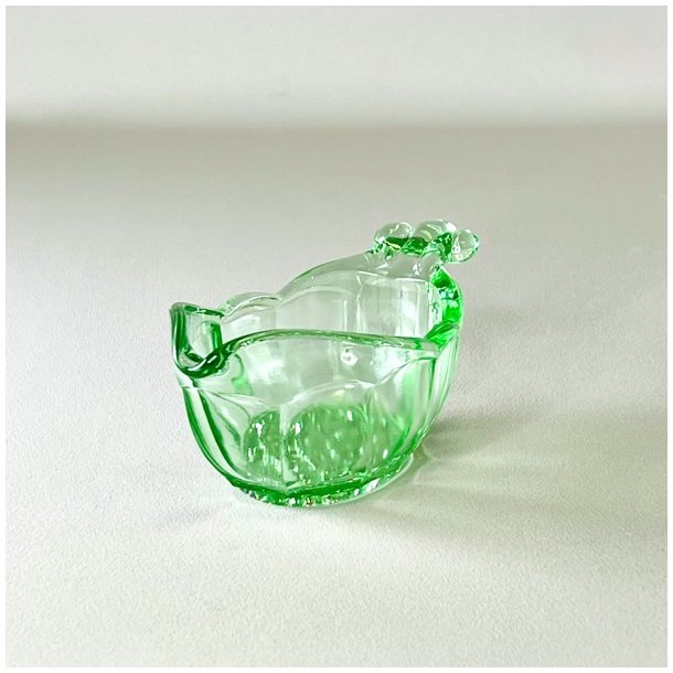 Sukker og flde st - grnt glas 