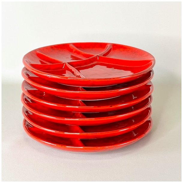 Fonduetallerken - rd 