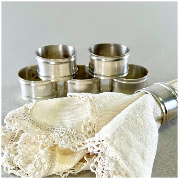 Servietringe klassiske forslvede (st a' 6 stk)