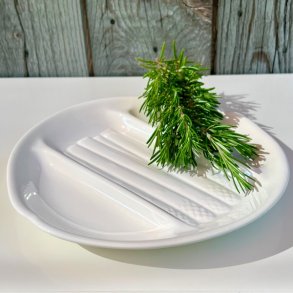 Aspargesfad - fransk, lille, hvidt