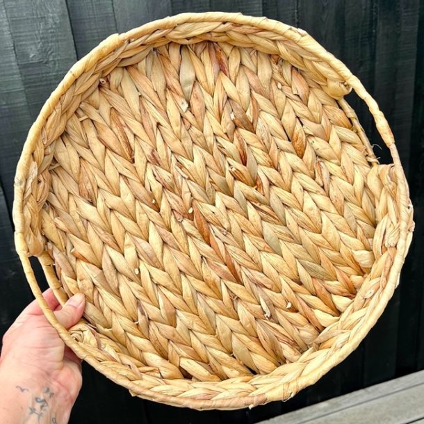 Bakke - rund, flettet vandhyacint 