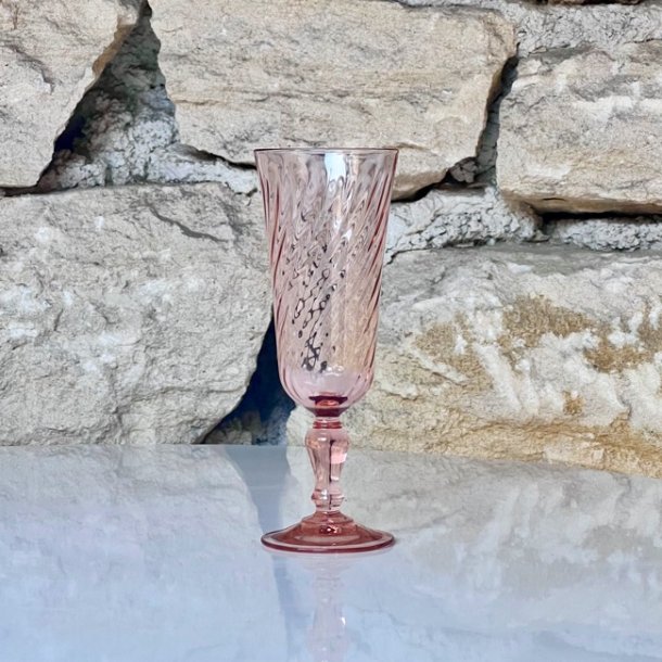 Champagneglas - lyserd med swirl