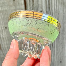 Champagneskle (st a' 3 stk) - lysegrn m/guld 