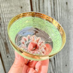 Champagneskle (st a' 3 stk) - lysegrn m/guld 