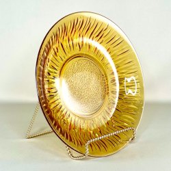 Glasfad - fransk vintage, gyldent