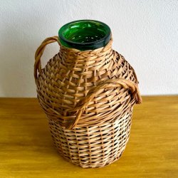 Stor glasflaske med flet - fransk