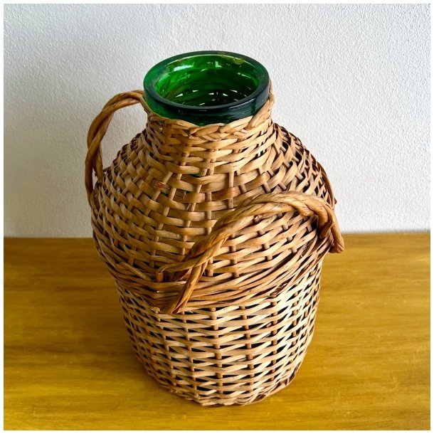 Stor glasflaske med flet - fransk