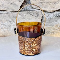 Isspand - fransk vintage, ravfarvet m/lder 