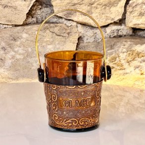 Isspand - fransk vintage, ravfarvet m/lder 