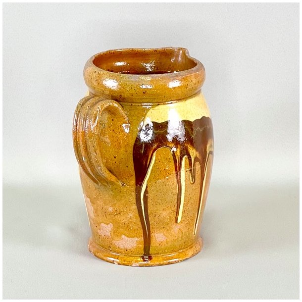 Vintage fransk kande - brndte farver