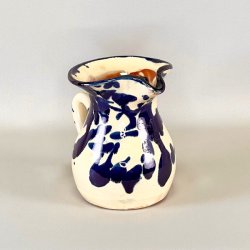 Vintage fransk kande - bl pletter