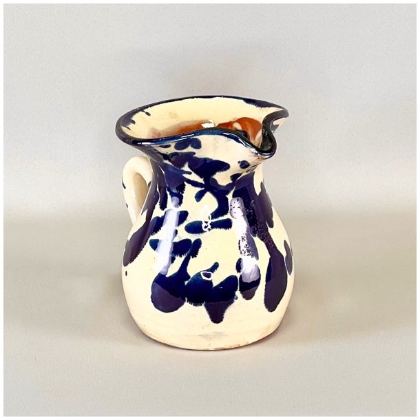 Vintage fransk kande - bl pletter