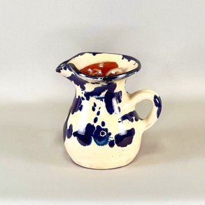 Vintage fransk kande - bl pletter