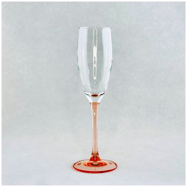 Champagneglas med lyserd stilk - Luminarc