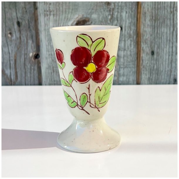 Mazagran - fransk kaffekop m/hndmalede blomster
