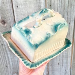 Osteklokke p fad - vintage, fransk