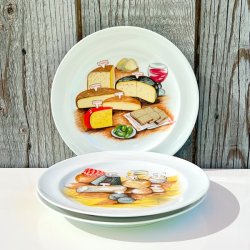 Ostetallerken (st a' 3 stk) - fransk m/forskellige oste 