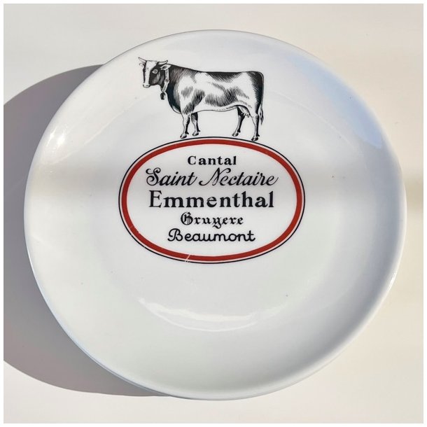 Ostetallerken - fransk m/ostenavne og dyr