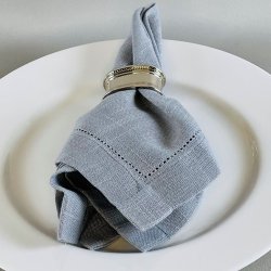 Stofservietter - franske lys gr m/hulmnster