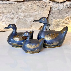 Dekorative nder i tin (st a' 3 stk) 