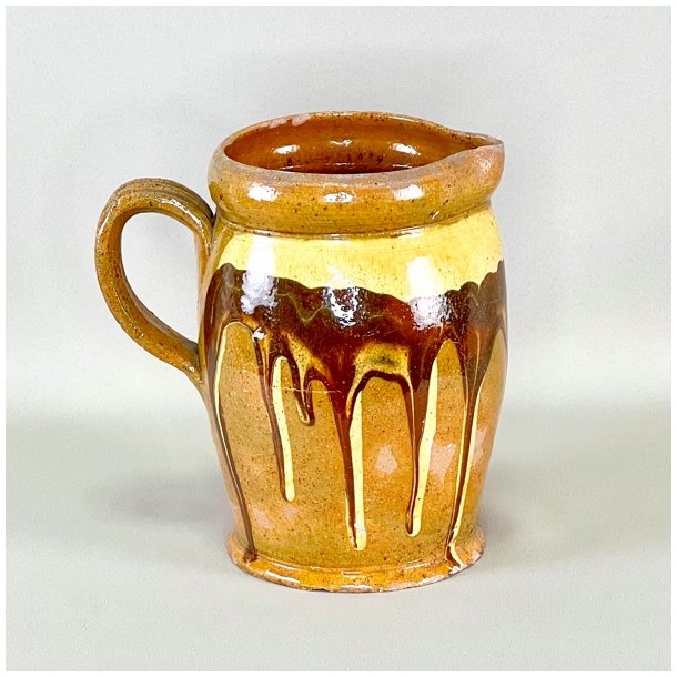 Vintage fransk kande - brndte farver