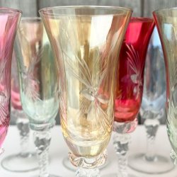 Vintage franske likrglas (4 stk samlet)