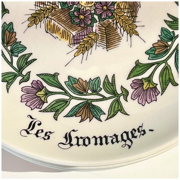 Ostetallerken - fransk vintage, Gien 