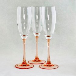 Champagneglas med lyserd stilk - Luminarc