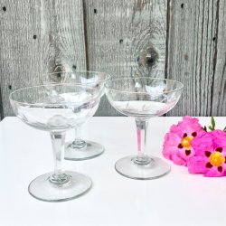 Champagneskle (6 stk samlet) - vintage fransk, ciceleringer 