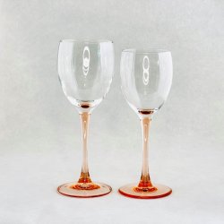 Luminarc vinglas med lyserd stilk - ros