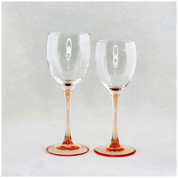 Luminarc vinglas med lyserd stilk - ros