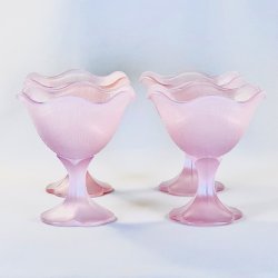 Dessertglas (st a' 4 stk) - fransk, pink