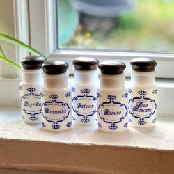 Krydderikrukker (st a' 5 stk) - fransk vintage