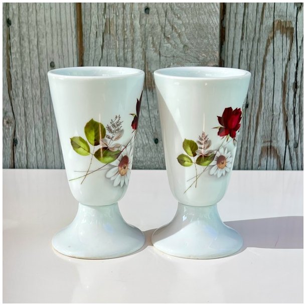 Mazagran - fransk kaffekop m/rose og margurit