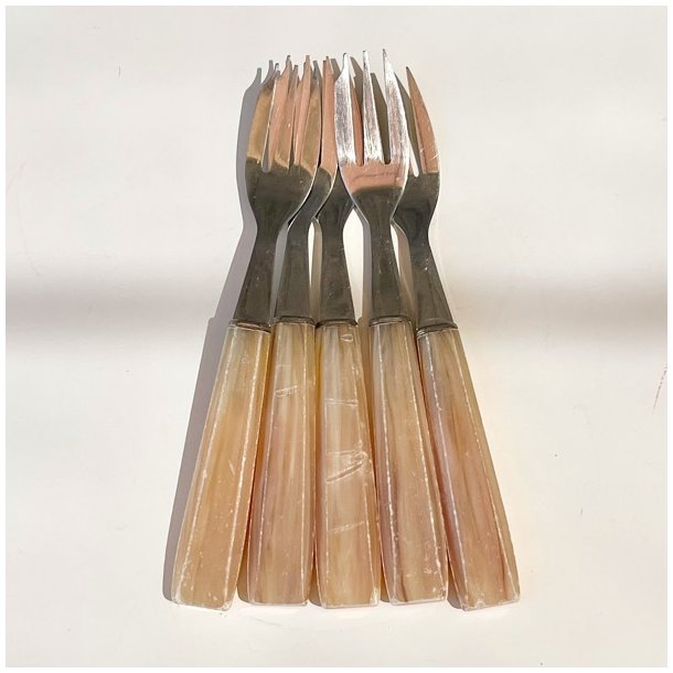 Plgsgafler - m/beige skaft (st a' 5 stk)