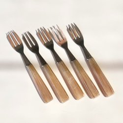 Plgsgafler - m/beige skaft (st a' 5 stk)