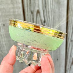 Champagneskle (st a' 3 stk) - lysegrn m/guld 