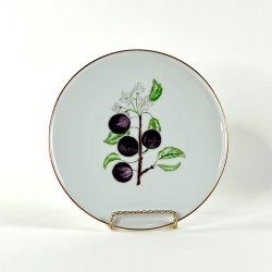 Frokosttallerken (6 stk samlet) - hndmalet med frugtmotiver 