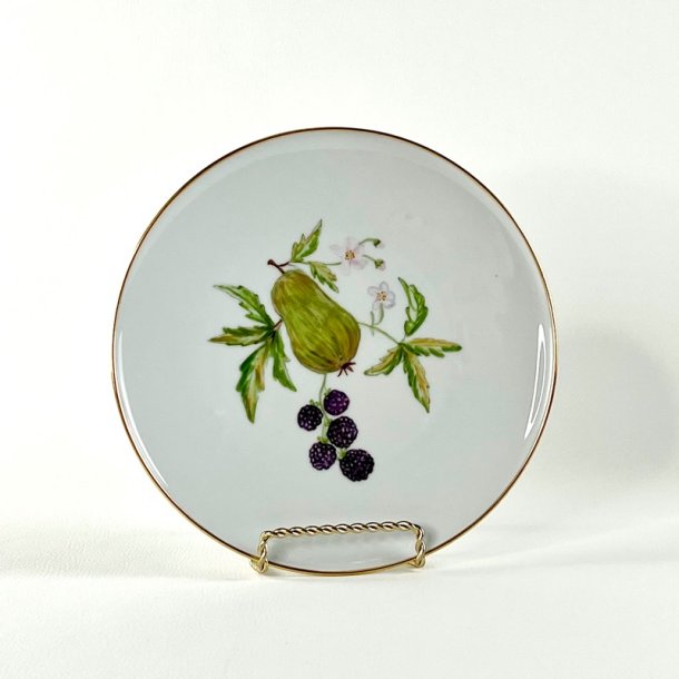 Frokosttallerken (6 stk samlet) - hndmalet med frugtmotiver 