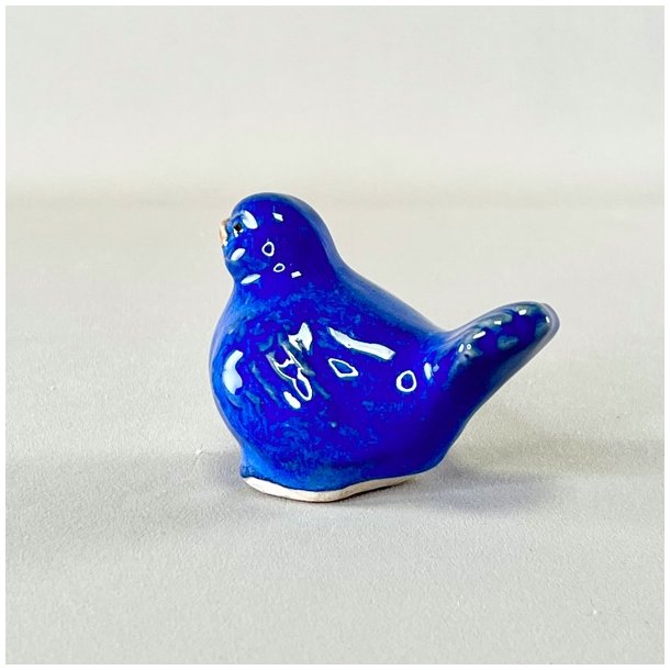 Keramik fugl - bl