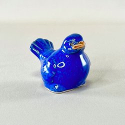Keramik fugl - bl