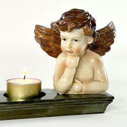 Fyrfadsstage med engle