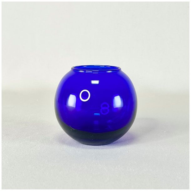 Fyrfadsstage - lille vase, koboltbl