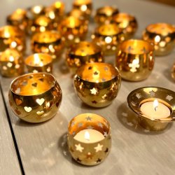 Messingstager til fyrfadslys - assorterede