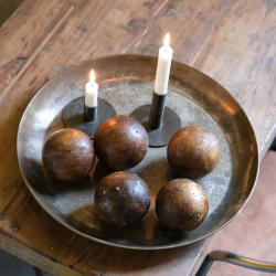 Trkugler til deko - brun