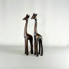 Giraf figur i tr� - H40 cm