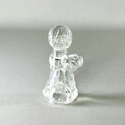 Lysestage - engel i glas