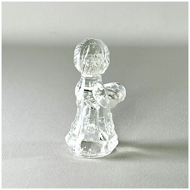 Lysestage - engel i glas