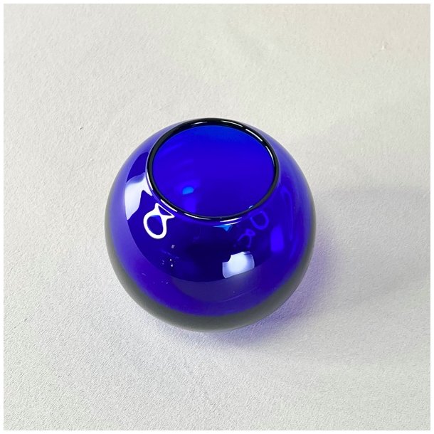 Fyrfadsstage - lille vase, koboltbl